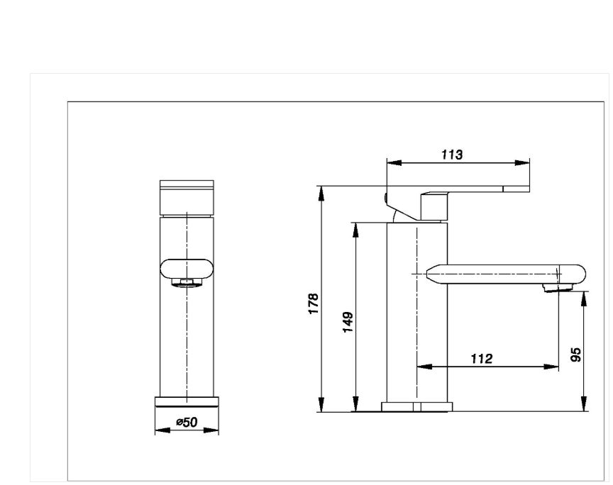AALTO BASIN MIXER 5002M ( BRUSHED STEEL ) / FREE EXPRESS DELIVERY - Image 3