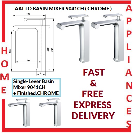 AALTO BASIN MIXER 9041CH ( CHROME ) / FREE EXPRESS DELIVERY