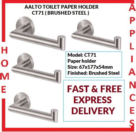 AALTO TOILET PAPER HOLDER CT71 ( BRUSHED STEEL ) / FREE EXPRESS DELIVERY