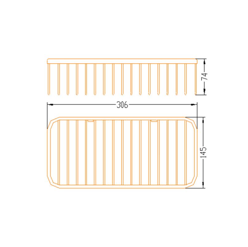 AALTO SINGLE SHOWER BASKET FM501H74 ( BRUSHED STEEL / CHROME ) / FREE EXPRESS DELIVERY - Image 4