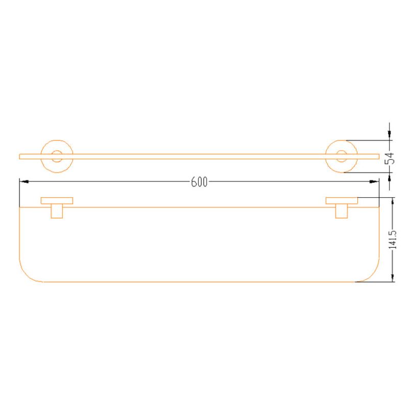 AALTO GLASS SHELF JM81BB ( MATTE BLACK ) / FREE EXPRESS DELIVERY - Image 3