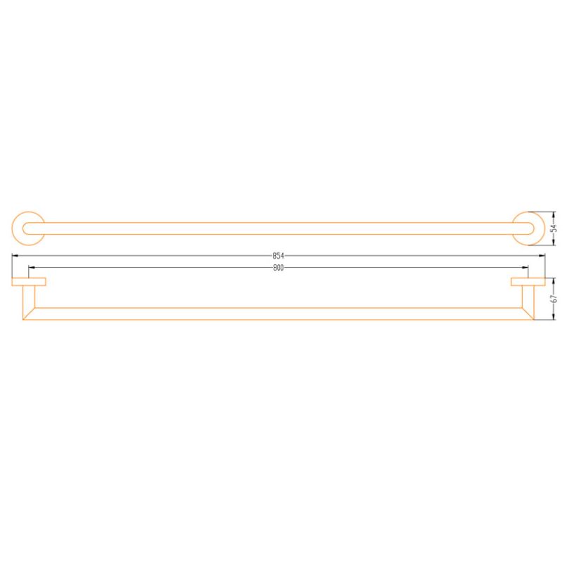 AALTO SINGLE TOWEL BAR TMA11-800CH ( CHROME ) / FREE EXPRESS DELIVERY - Image 3