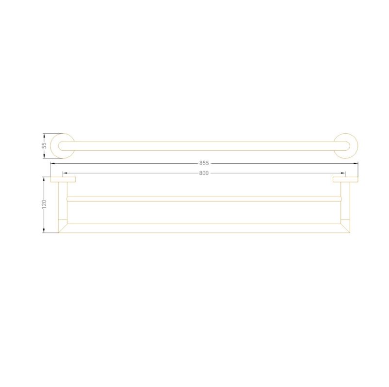 AALTO DOUBLE TOWEL BAR TMA12-800CH ( CHROME ) / FREE EXPRESS DELIVERY - Image 3