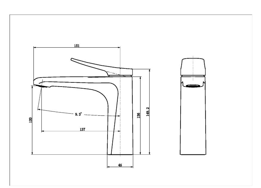 AALTO BASIN MIXER 3102 CH/GM ( CHROME / GUN METAL ) / FREE EXPRESS DELIVERY - Image 4