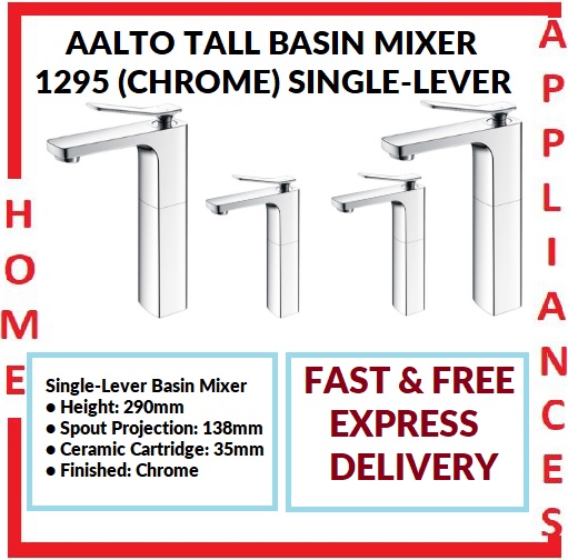 AALTO TALL BASIN MIXER 1295CH ( CHROME ) SINGLE-LEVER / FREE EXPRESS DELIVERY