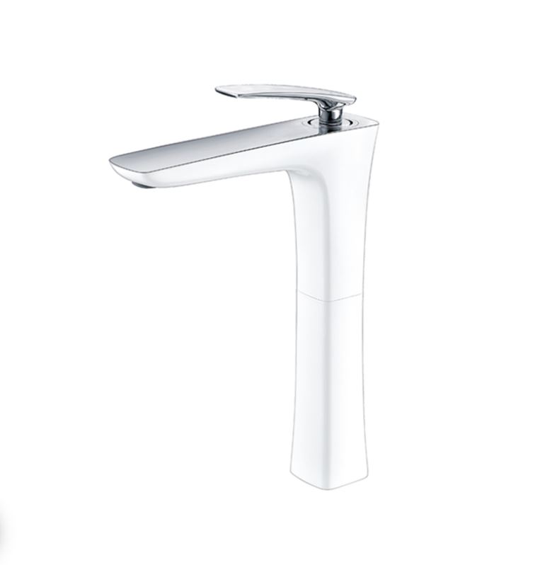 AALTO SINGLE-LEVER BASIN MIXER 1298W ( WHITE + CHROME ) / FREE EXPRESS DELIVERY - Image 2