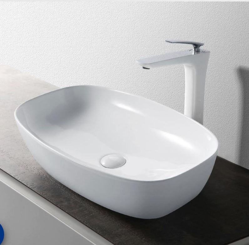 AALTO SINGLE-LEVER BASIN MIXER 1298W ( WHITE + CHROME ) / FREE EXPRESS DELIVERY - Image 3