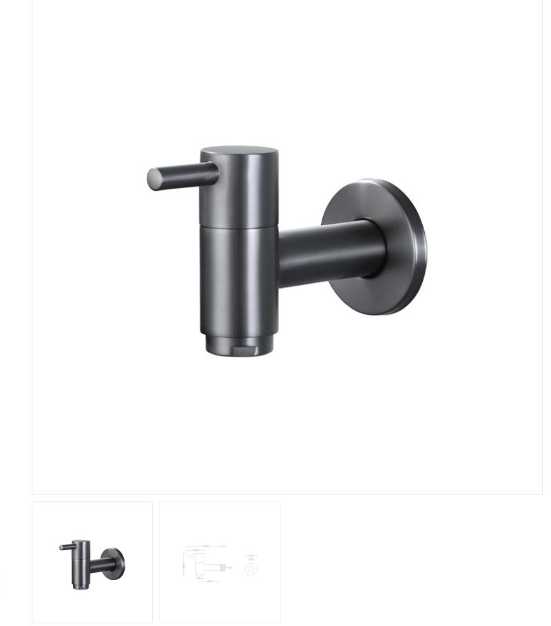 AALTO WALL TAP 3344 GM / MB ( GUN METAL / MATTE BLACK ) / FREE EXPRESS DELIVERY - Image 2