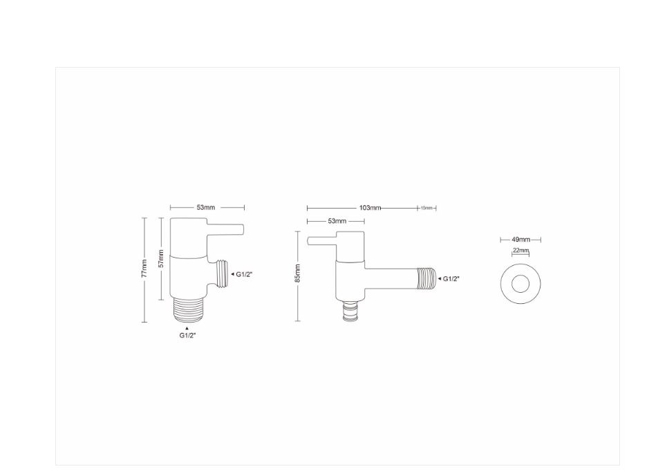 AALTO WASHING MACHINE TAP 3345GM ( GUN METAL ) / FREE EXPRESS DELIVERY - Image 4