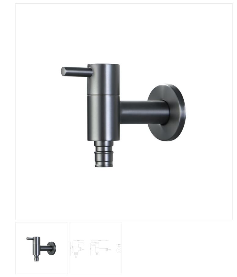 AALTO WASHING MACHINE TAP 3345GM ( GUN METAL ) / FREE EXPRESS DELIVERY - Image 3