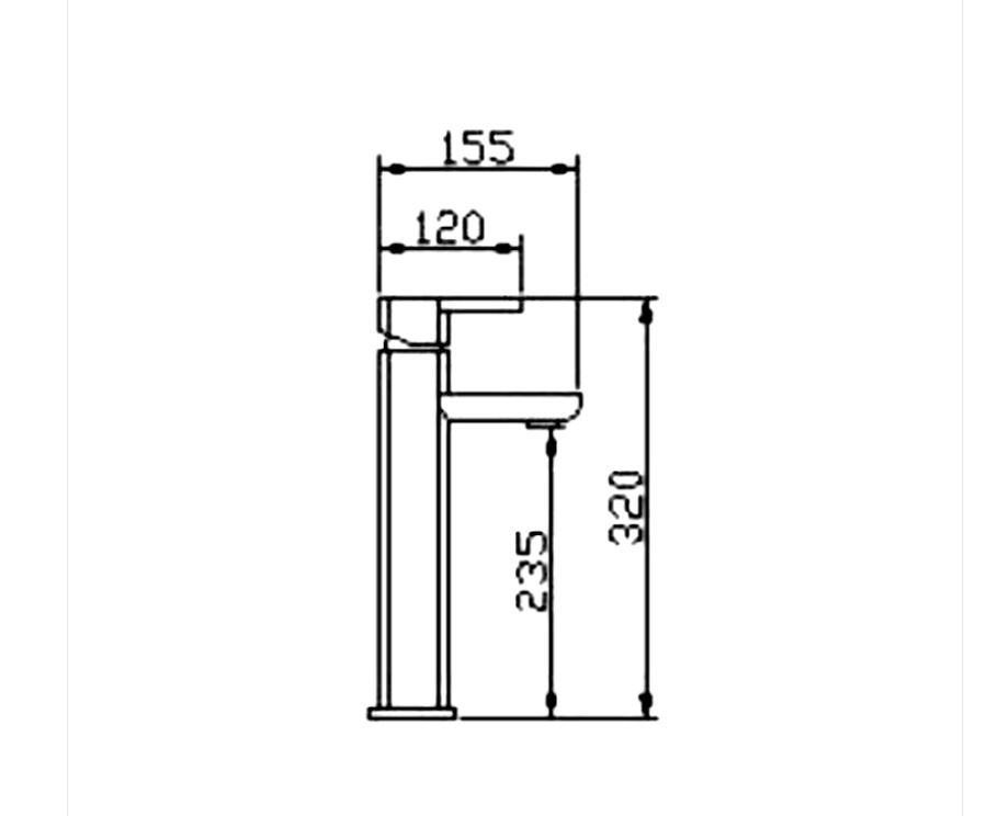 AALTO SINGLE-LEVER TALL BASIN MIXER 4001CH ( CHROME ) / FREE EXPRESS DELIVERY - Image 3