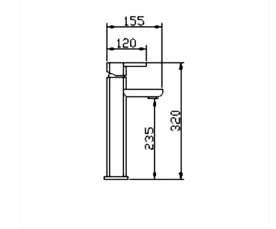 AALTO SINGLE-LEVER TALL BASIN MIXER 4001M / 4001B ( BRUSHED STEEL , MATTE BLACK ) / FREE EXPRESS DELIVERY - Image 4