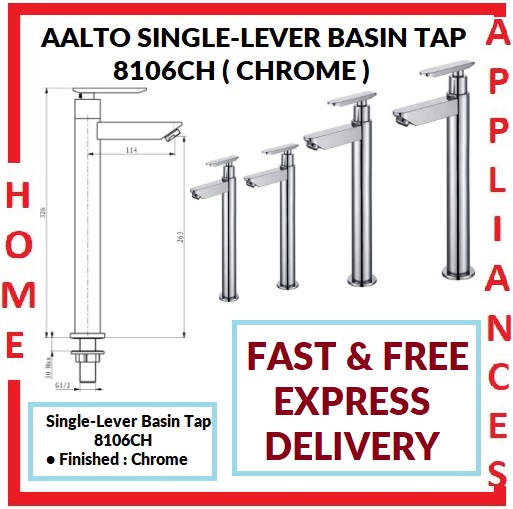 AALTO SINGLE-LEVER BASIN TAP 8106CH ( CHROME ) / FREE EXPRESS DELIVERY