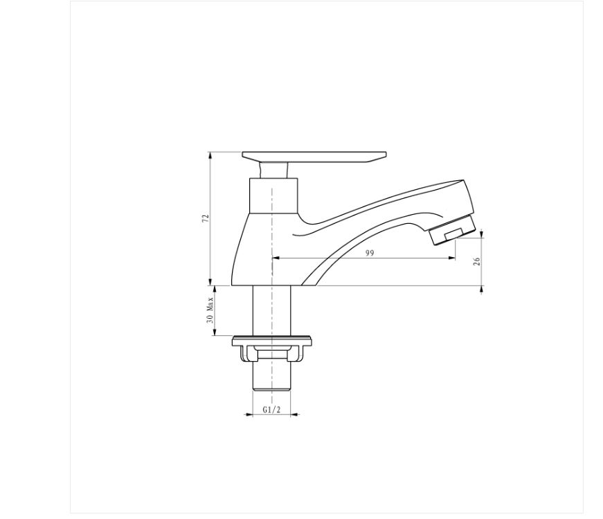 AALTO SINGLE-LEVER BASIN TAP 9101CH ( CHROME ) / FREE EXPRESS DELIVERY - Image 3