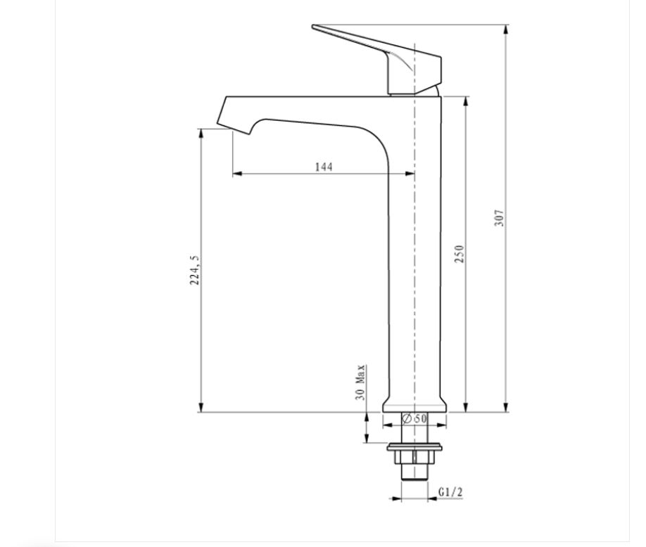 AALTO SINGLE-LEVER BASIN TAP 9213B ( MATTE BLACK ) / FREE EXPRESS DELIVERY - Image 3