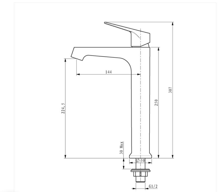 AALTO Single-Lever Basin Tap 9213S ( BRUSHED STEEL ) / FREE EXPRESS DELIVERY - Image 3