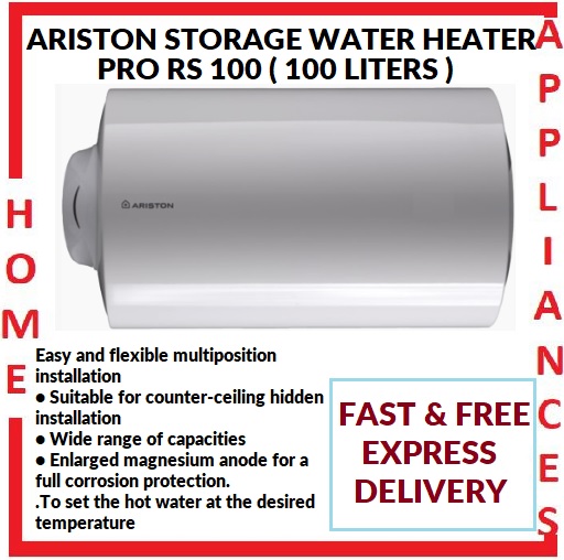 ARISTON STORAGE WATER HEATER PRO RS 100 ( 100 LITERS ) / FREE EXPRESS DELIVERY