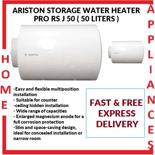 ARISTON STORAGE WATER HEATER PRO RS J 50 ( 50 LITERS ) / FREE EXPRESS DELIVERY