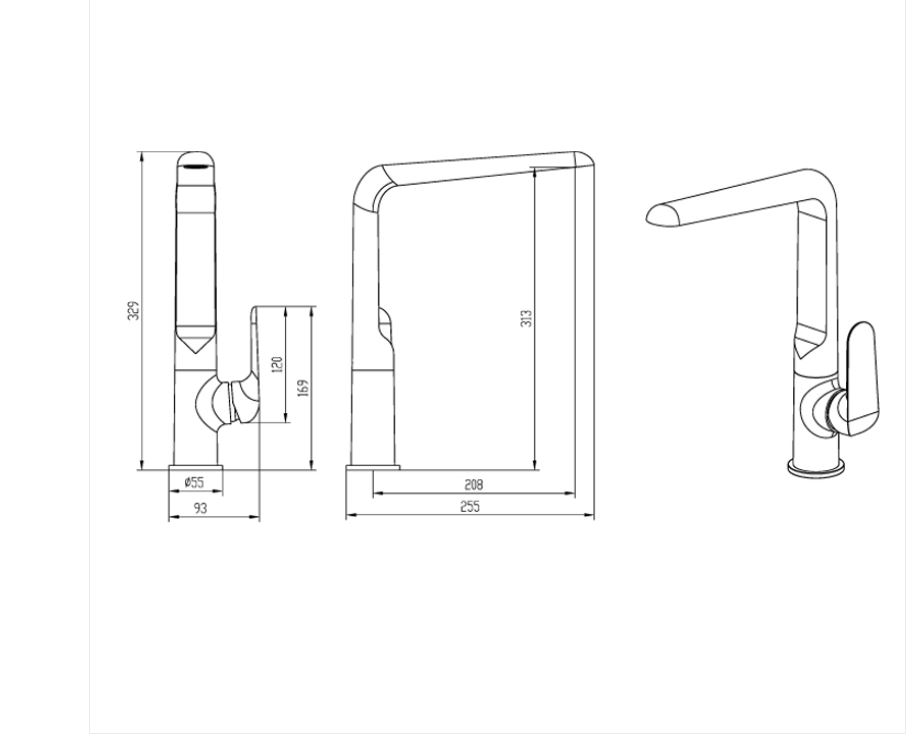 AALTO Single-Lever Sink Mixer 1303MRG ( MATTE ROSE GOLD ) / FREE EXPRESS DELIVERY - Image 3