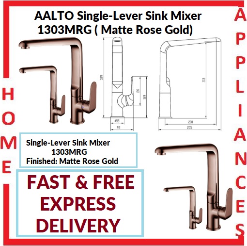 AALTO Single-Lever Sink Mixer 1303MRG ( MATTE ROSE GOLD ) / FREE EXPRESS DELIVERY