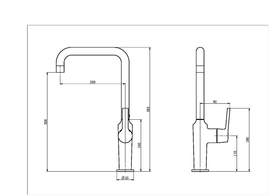AALTO Single-Lever Sink Mixer 2804B ( MATTE BLACK ) / FREE EXPRESS DELIVERY - Image 3