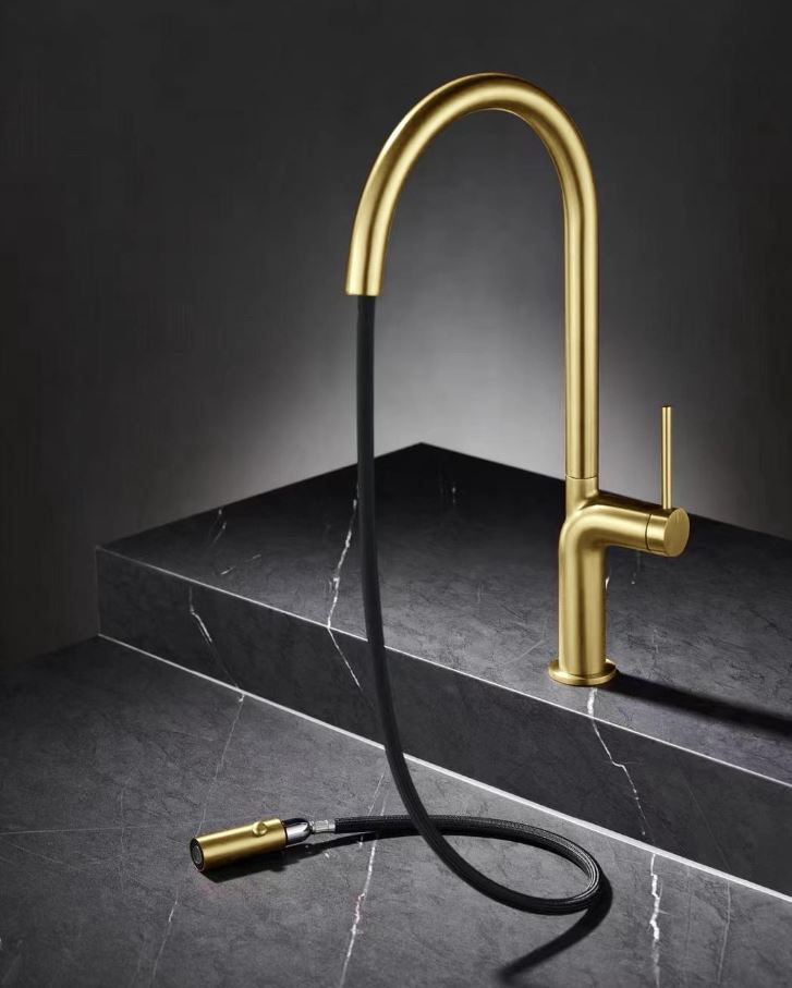 AALTO Single-Lever Sink Mixer (Pull-Out) ST51109LMG ( MATTE GOLD ) / FREE EXPRESS DELIVERY - Image 4