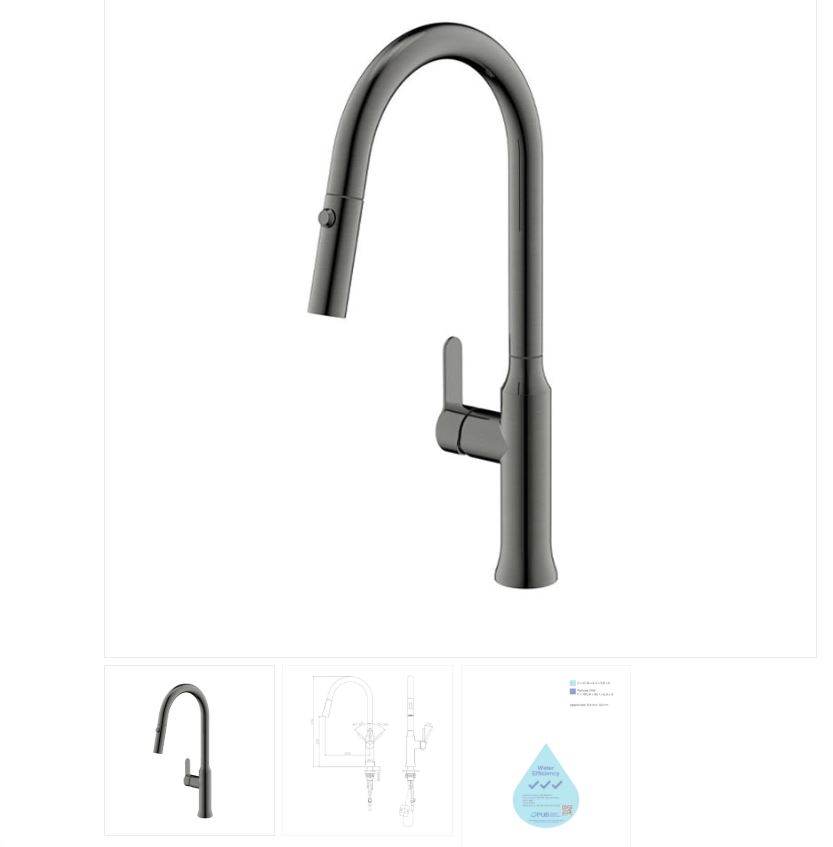 AALTO Single-Lever Sink Mixer (Pull-Out) 5156GM ( GUN METAL ) / FREE EXPRESS DELIVERY - Image 3