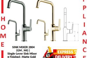 AALTO Single-Lever Kitchen Sink Mixer 2804 (Gun Metal , Matte Gold) / FREE EXPRESS DELIVERY