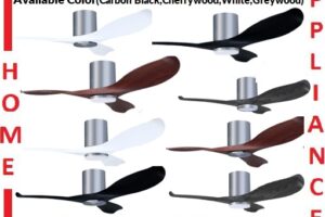 POINT ONE Blizzard ( 38" , 43" , 52" ) VSPEC-IV Smart Ceiling Fan With Aluminum Silver Cylinder , Optional Light Kit / FREE EXPRESS DELIVERY