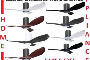 POINT ONE Blizzard ( 38" , 43" , 52" )  VSPEC-IV Smart Ceiling Fan With Galaxy Grey Cylinder , Optional Light Kit / FREE EXPRESS DELIVERY