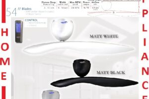 POINT ONE LMD 29 54" Microfiber Single Blade Ceiling Fan With AC MOTOR , Single microfiber blade , 3 Speed / FREE EXPRESS DELIVERY