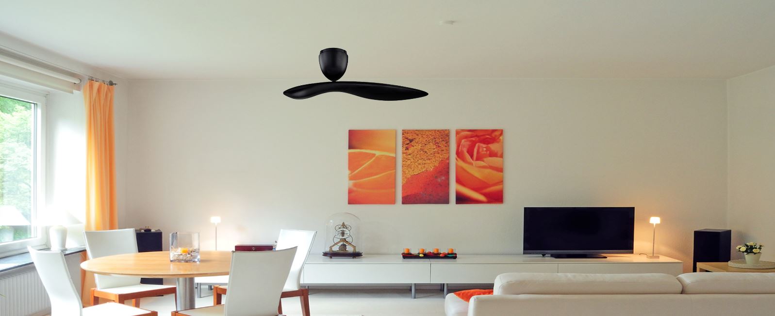 POINT ONE LMD 29 54" Microfiber Single Blade Ceiling Fan With AC MOTOR , Single microfiber blade , 3 Speed / FREE EXPRESS DELIVERY - Image 3