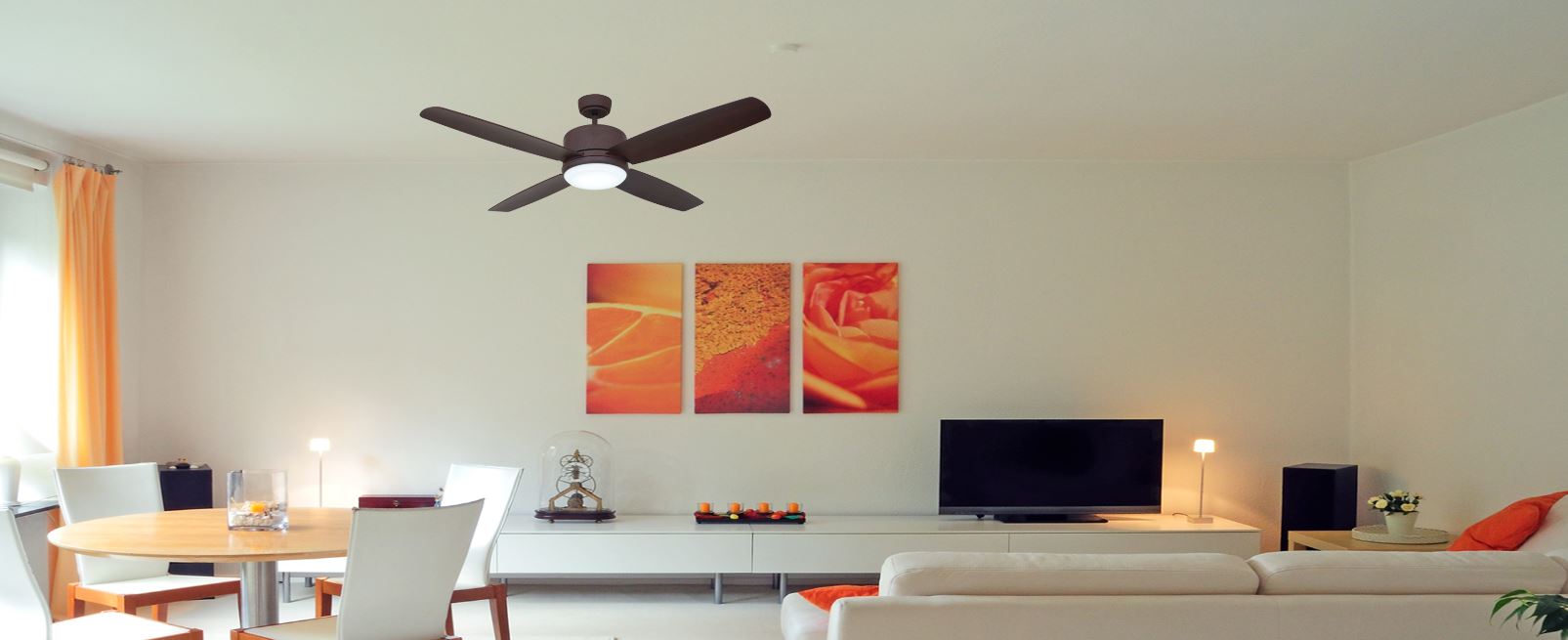 ELMARK LMD 34 52" ABS Blade Ceiling Fan With DC MOTOR , 6 Speed reversible , 24W LED LIGHT / FREE EXPRESS DELIVERY - Image 6