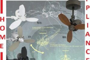 ELMARK NMD 39 18" Wooden Blade Ceiling Fan With AC Motor , 3 Adjustable angles / FREE EXPRESS DELIVERY