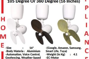 POINT ONE Storm ( 16" )  VSPEC-IV Dual-axis Corner Fan With Competition White Cylinder / FREE EXPRESS DELIVERY