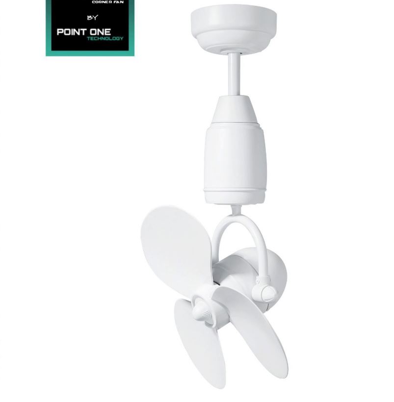POINT ONE Z63 ( 16" ) Corner Fan (Wall or Ceiling Mount) With Carbon Black Cylinder / FREE EXPRESS DELIVERY - Image 2