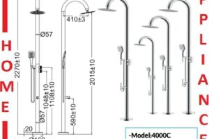 AALTO Outdoor Bath shower Mixer 4000C ( Chrome ) / FREE EXPRESS DELIVERY