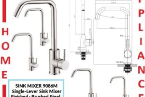 AALTO Single-Lever Sink Mixer 9086M (Brushed Steel ) / FREE EXPRESS DELIVERY