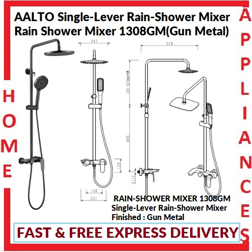 AALTO MODERN RAIN-SHOWER MIXER 3507C ( CHROME ) / FREE EXPRESS DELIVERY