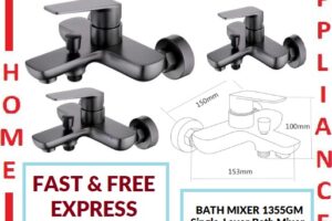AALTO Single-Lever Bath Mixer 1355GM ( GUN METAL ) / FREE EXPRESS DELIVERY