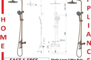 AALTO Single-Lever 3 Way Rain-Shower Mixer 1357MRG ( Matte Rose Gold ) / FREE EXPRESS DELIVERY