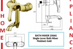 AALTO Single-Lever Bath Mixer 2506G ( Gold ) / FREE EXPRESS DELIVERY
