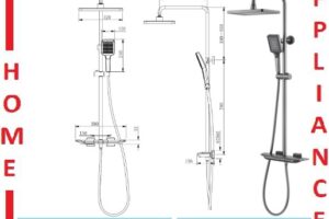 AALTO Single-Lever 3 Way Rain-Shower Mixer 3108GM ( Gun Metal ) / FREE EXPRESS DELIVERY