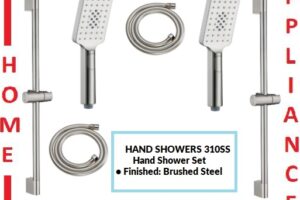 AALTO Hand Shower Set 310SS ( Brushed Steel ) / FREE EXPRESS DELIVERY