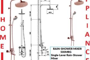 AALTO Single-Lever Rain-Shower Mixer 500MRG ( Matte Rose Gold ) / FREE EXPRESS DELIVERY