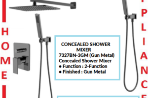 AALTO 2-Function CONCEALED SHOWER MIXER 7327BN-3 ( GUN METAL ) / FREE EXPRESS DELIVERY