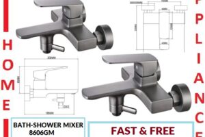 AALTO Single-Lever Bath-Shower Mixer 8606GM ( Gun Metal ) / FREE EXPRESS DELIVERY