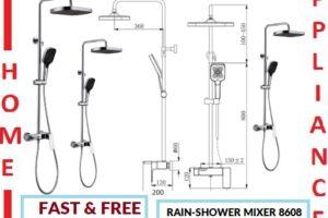 AALTO Single-Lever Rain-Shower Mixer 8608 ( Chrome ) / FREE EXPRESS DELIVERY