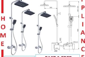 AALTO Single-Lever Rain-Shower Mixer 8608M ( Brushed Steel ) / FREE EXPRESS DELIVERY