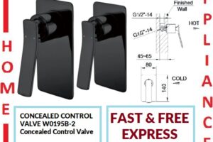 AALTO CONCEALED CONTROL VALVE W0195B-2 ( MATTE BLACK ) / FREE EXPRESS DELIVERY